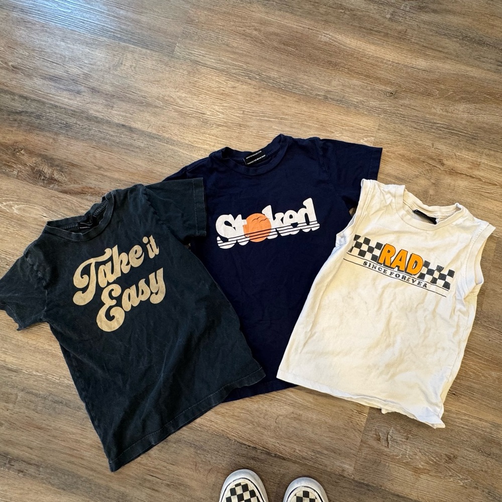 Tiny Whales Rad Boys Kids T-Shirt set size 7